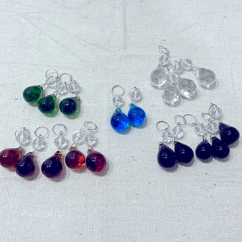 Vintage glass  crystal chandelier beads